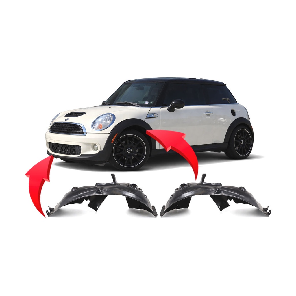 Set of 2 Front Fender Liners for Mini Cooper 2007-2015 MC1248102 MC1249102