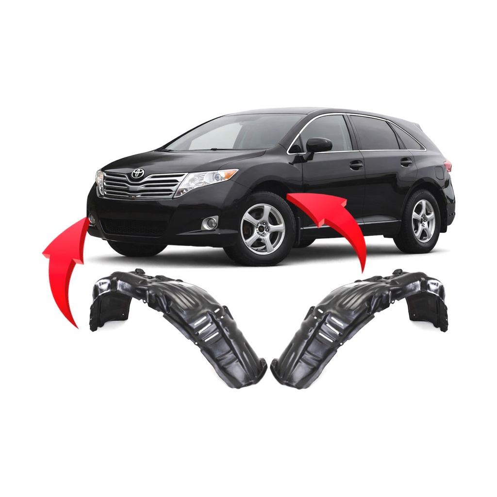 Set of 2 Front Fender Liners for Toyota Venza 2009-2012 TO1248157 TO1249157