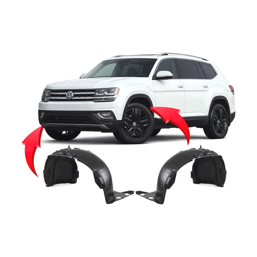 Set of 2 Front Fender Liners for Volkswagen Atlas 2018-2023 VW1248151 VW1249151