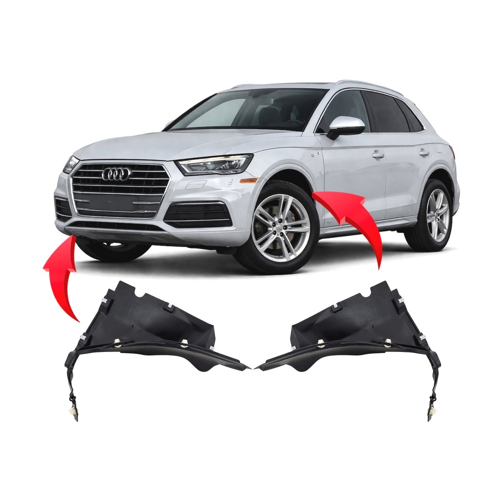 Set of 2 Front Fender Liners for Audi Q5 2018-2020 AU1250109 AU1251109