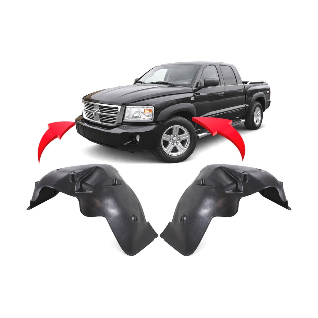 Set of 2 Front Fender Liners for Ram Dakota 2005-2011 CH1248129 CH1249129
