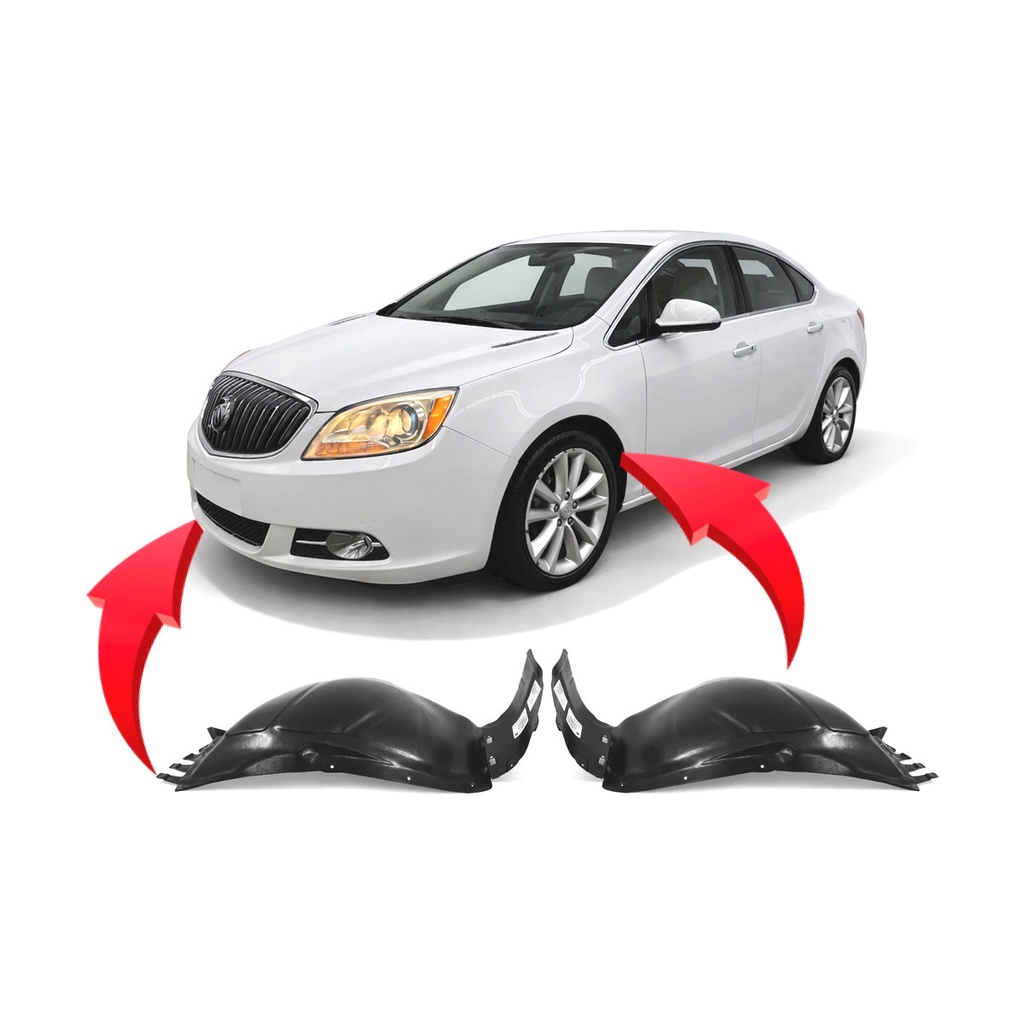 Set of 2 Front Fender Liners for Buick Verano 2012-2017 GM1248258 GM1249258