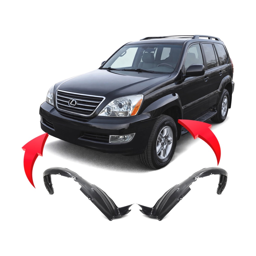 Set of 2 Front Fender Liners for Lexus GX470 2003-2009 LX1250115 LX1251115