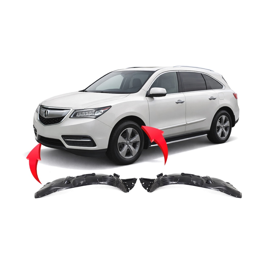 Set of 2 Front Fender Liners for Acura MDX 2014-2015 AC1248131 AC1249131
