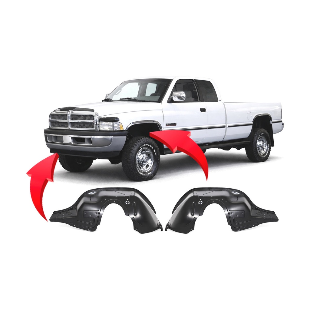 Set of 2 Front Fender Liners for Dodge Ram 2500 1994-2002 CH1246101 CH1247101