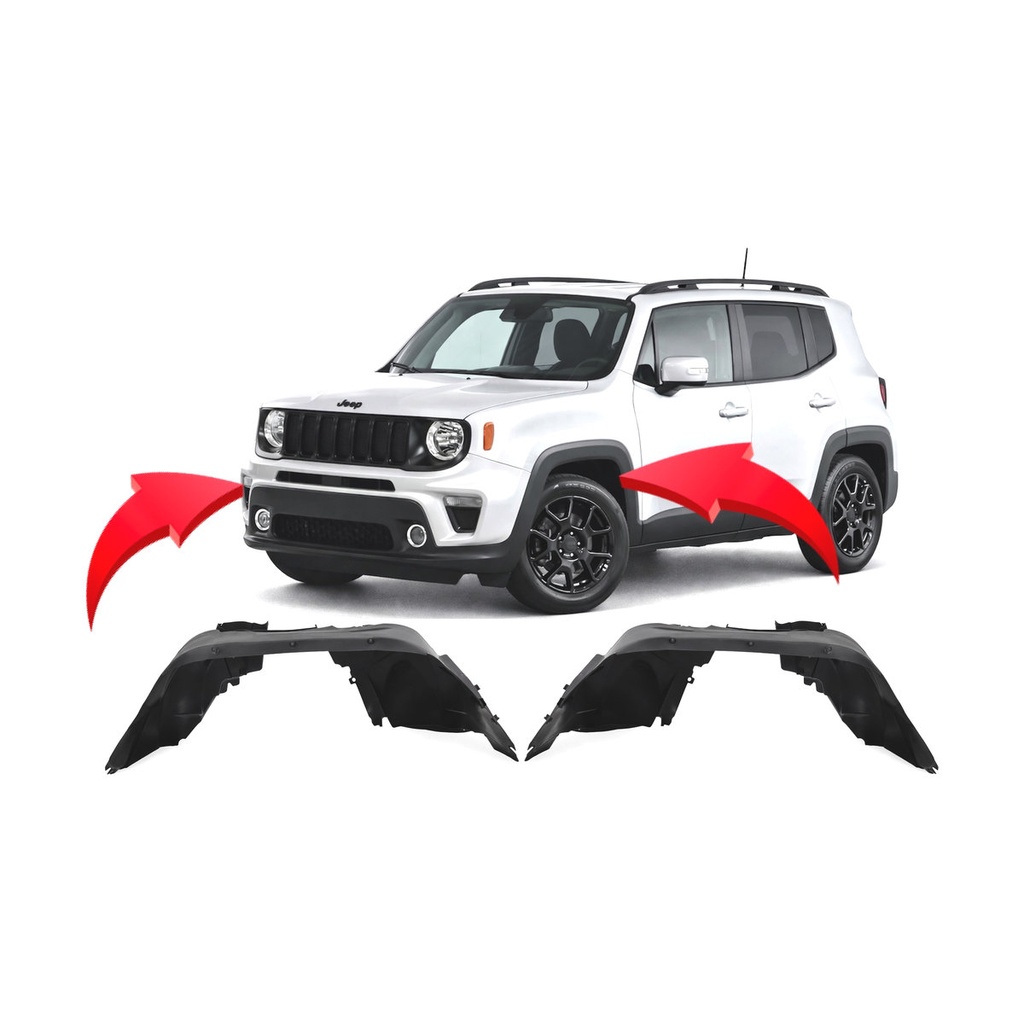 Set of 2 Front Fender Liners for Jeep Renegade 2019-2023 CH1248209 CH1249209