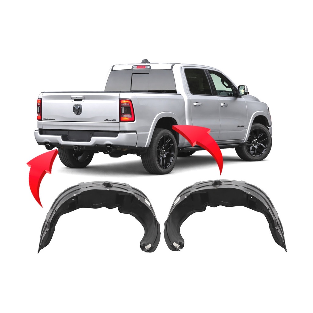 Set of 2 Rear Fender Liners for Ram 1500 2019-2024 CH1762108 CH1763108