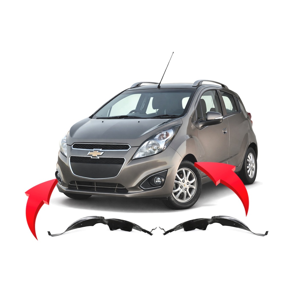 Set of 2 Front Fender Liners for Chevrolet Spark 2013-2015 GM1248299 GM1249299