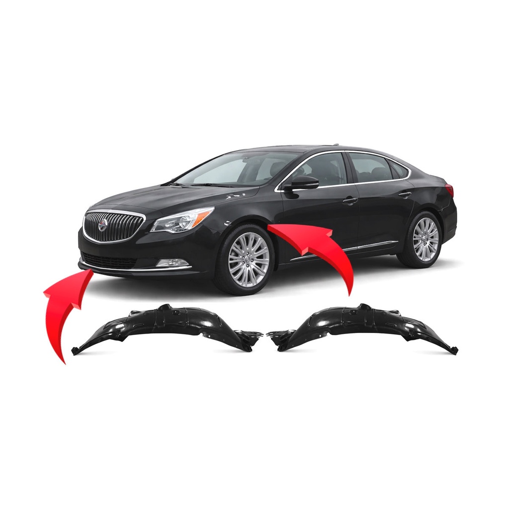 Set of 2 Front Fender Liners for Buick LaCrosse 2014-2016 GM1248256 GM1249256