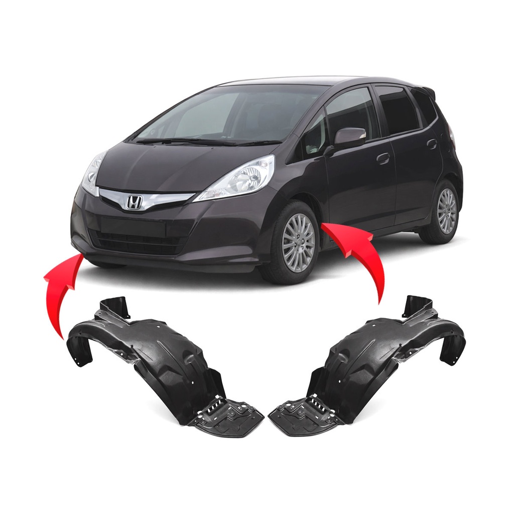 Set of 2 Front Fender Liners for Honda Fit 2009-2014 HO1248132 HO1249132