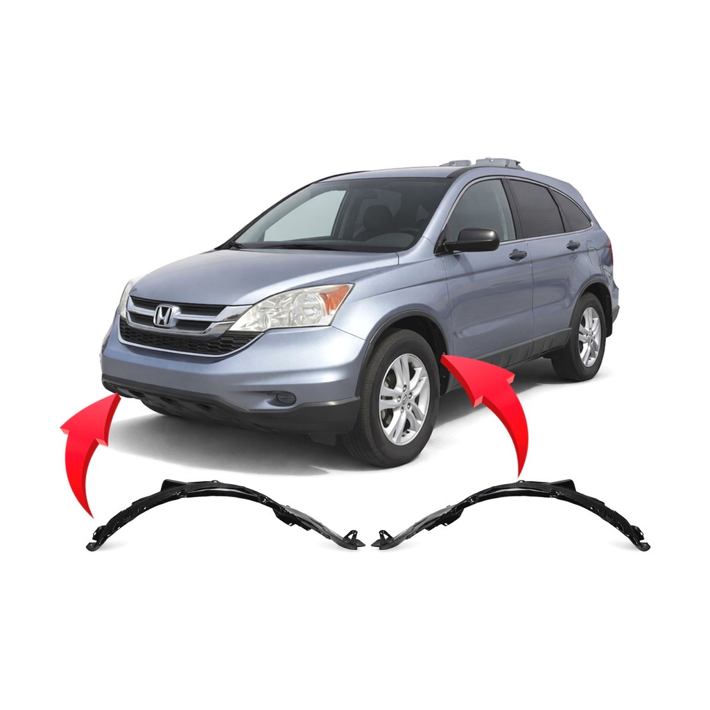 Set of 2 Front Fender Liners for Honda CR-V 2010-2011 HO1248192 HO1249192