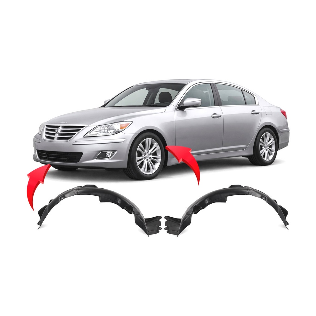 Set of 2 Front Fender Liners for Hyundai Genesis Coupe 2010-2012 HY1248120