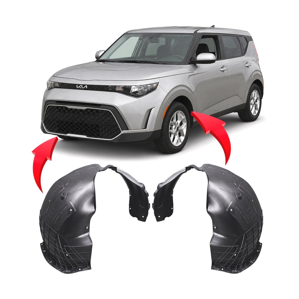 Set of 2 Front Fender Liners for Kia Soul 2023-2025 KI1248176 KI1249176