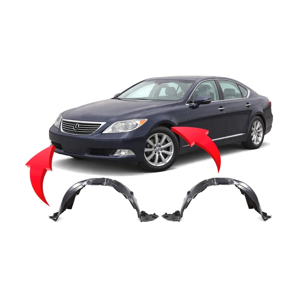 Set of 2 Front Fender Liners for Lexus LS460 2007-2009 LX1248105 LX1249105