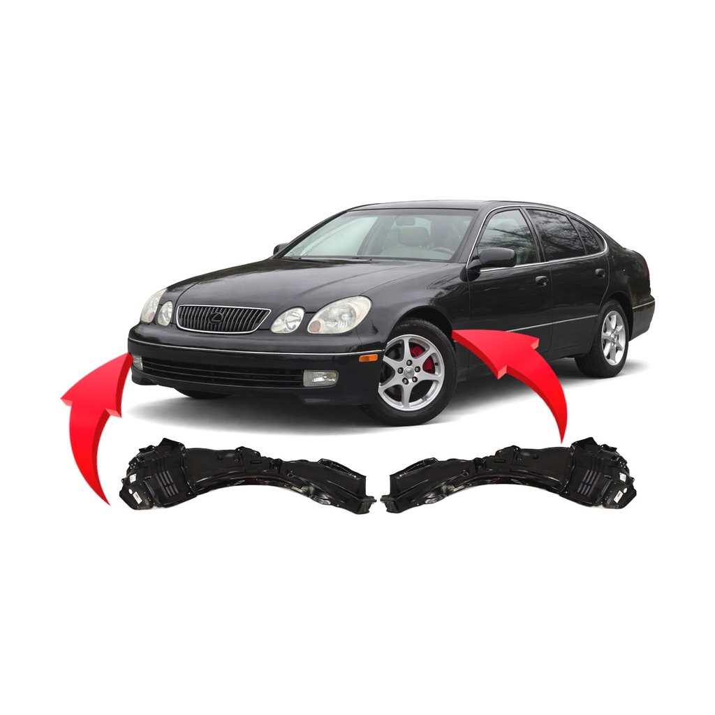 Set of 2 Front Fender Liners for Lexus GS300 1998-2005 LX1250103 LX1251103