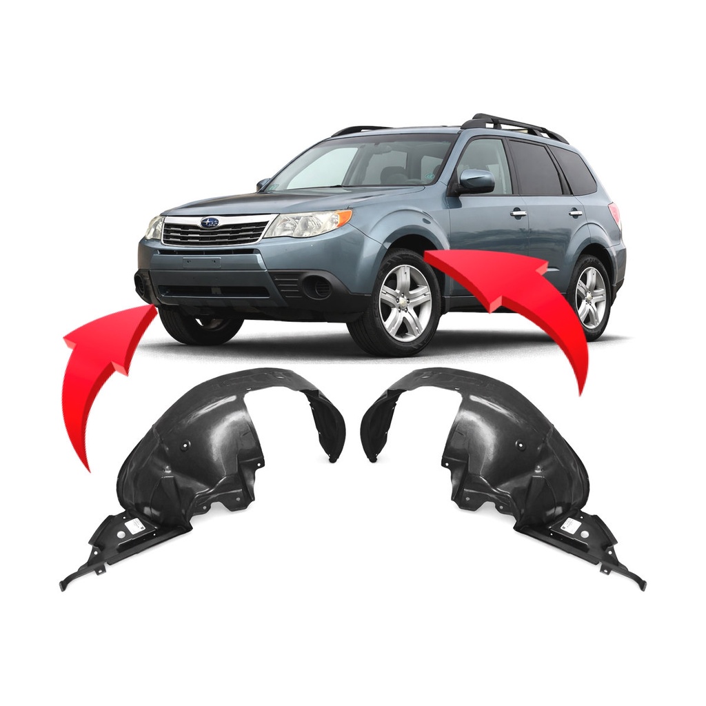 Set of 2 Front Fender Liners for Subaru forester 2009-2013 SU1248118 SU1249118