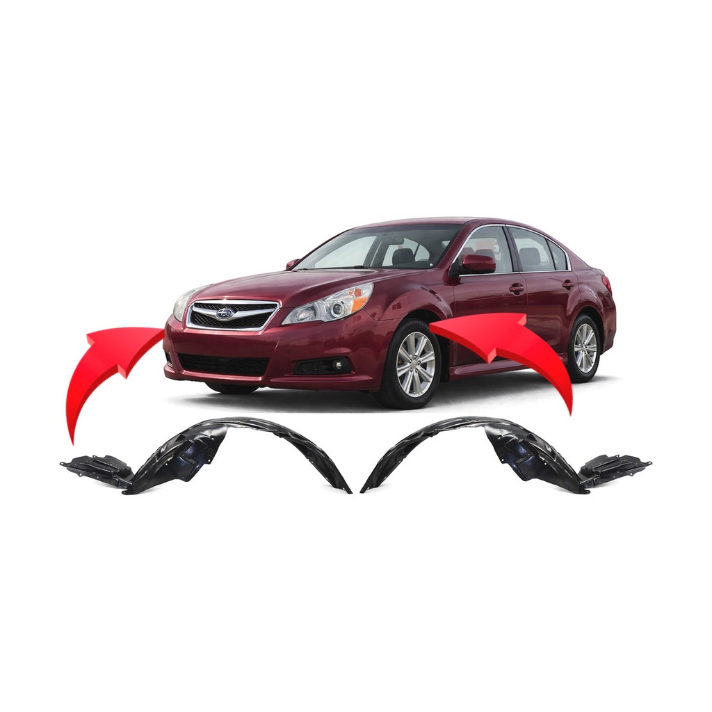 Set of 2 Front Fender Liners for Subaru Legacy 2010-2014 SU1248141 SU1249141