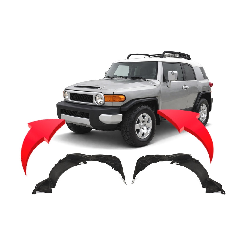 Set of 2 Front Fender Liners for Toyota FJ Cruiser 2007-2014 TO1250123 TO1251123