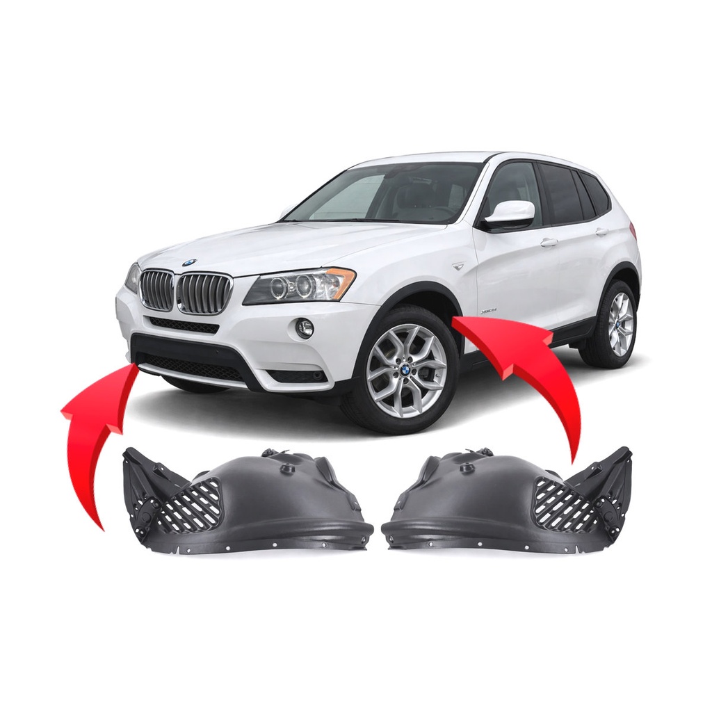 Set of 2 Front Fender Liners for BMW X4 2011-2018 BM1248126 BM1249126