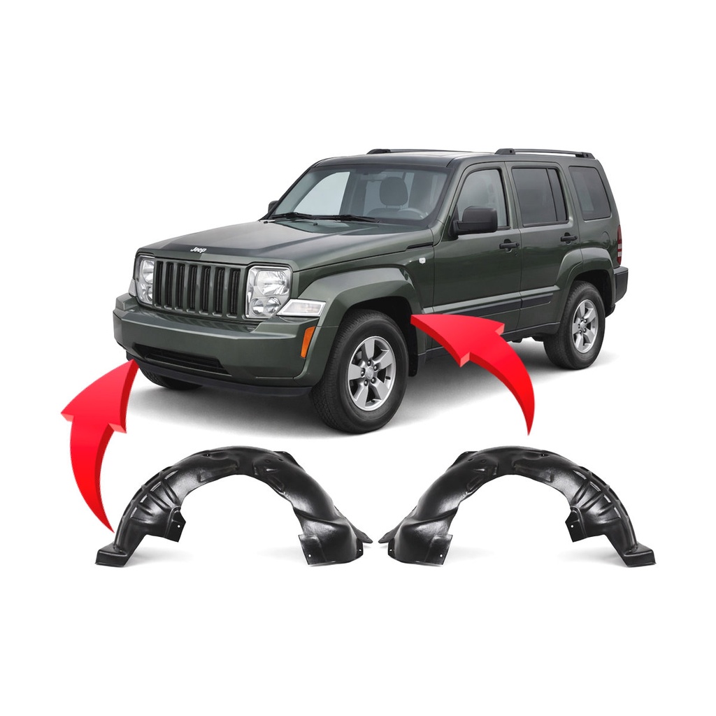 Set of 2 Front Fender Liners for Jeep Liberty 2008-2012 CH1248146 CH1249146