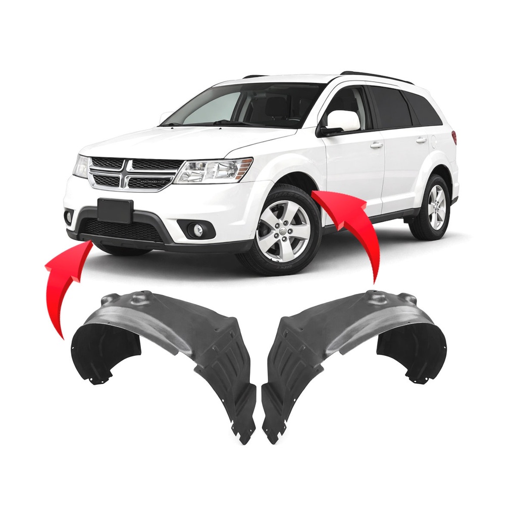 Set of 2 Front Fender Liners for Dodge Journey 2009-2020 CH1248167 CH1249167