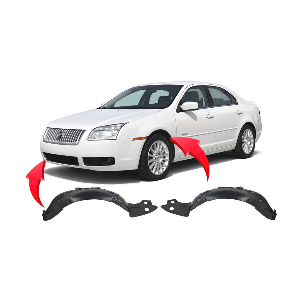 Set of 2 Front Fender Liners for Lincoln MKZ 2006-2012 FO1250136 FO1251136