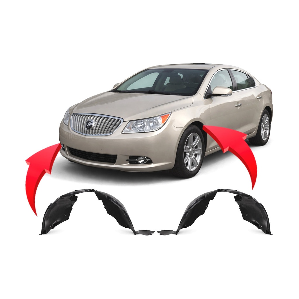 Set of 2 Front Fender Liners for Buick LaCrosse 2010-2013 GM1248227 GM1249227