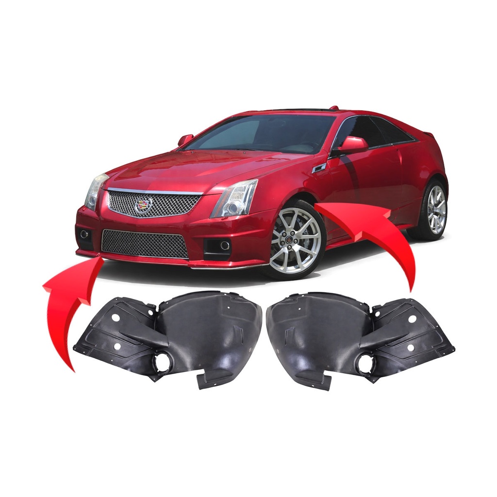 Set of 2 Front Fender Liners for Cadillac CTS 2009-2015 GM1248229 GM1249229