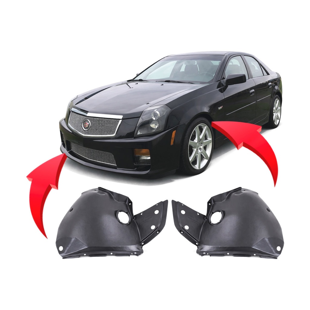 Set of 2 Front Fender Liners for Cadillac CTS 2004-2007 GM1248231 GM1249231