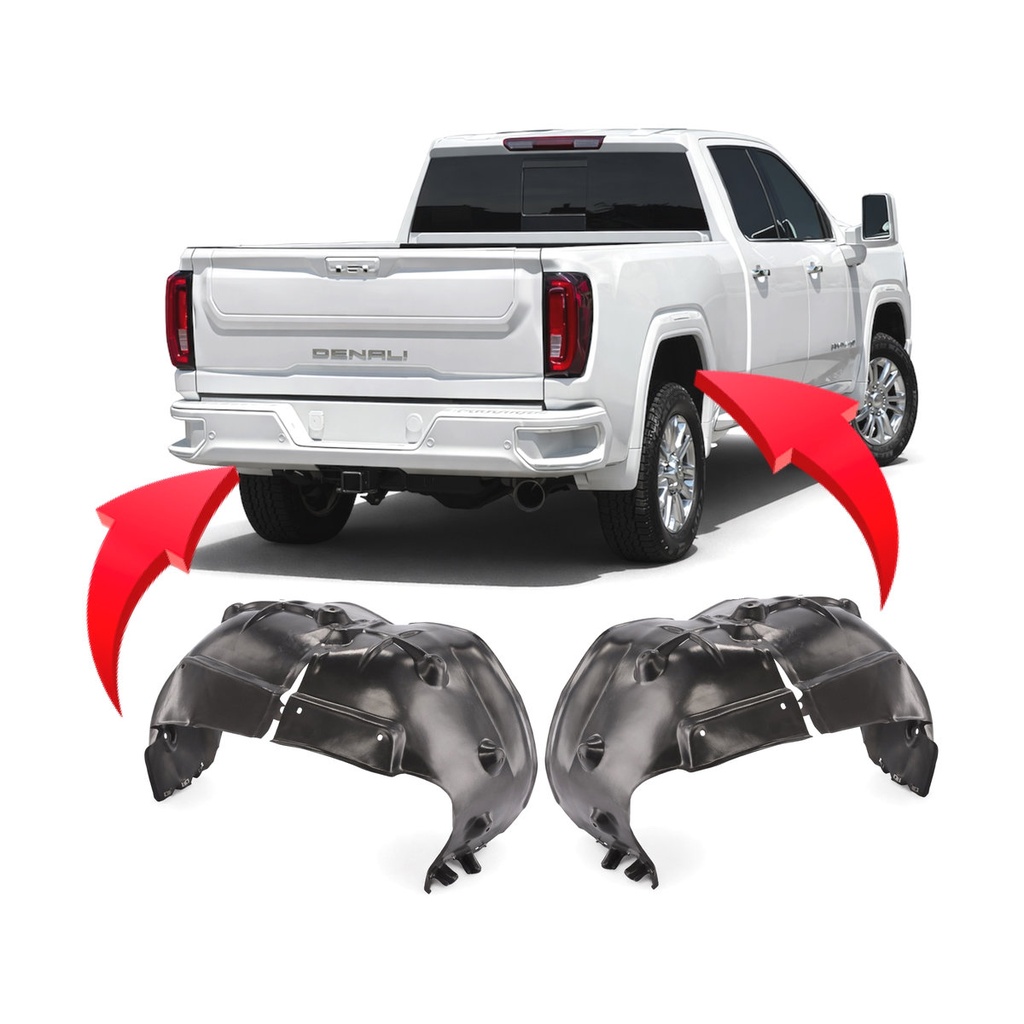 Set of 2 Rear Fender Liners for GMC Sierra 2500 HD 2020-2025 GM1762112 GM1763112