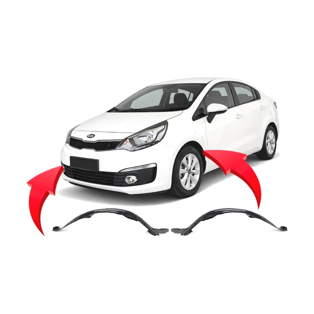 Set of 2 Front Fender Liners for Kia Rio 2016-2017 KI1248149 KI1249149