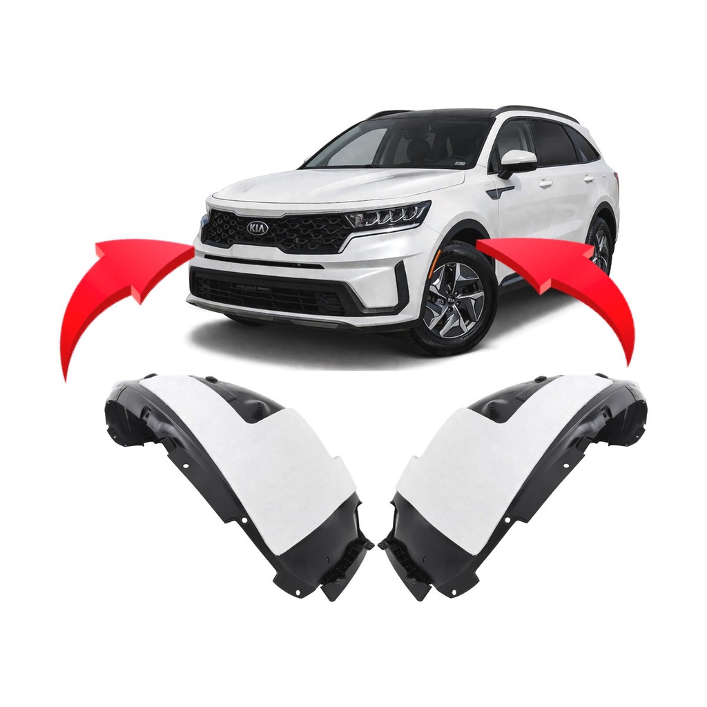 Set of 2 Front Fender Liners for Kia Sorento 2021-2023 KI1248171 KI1249171