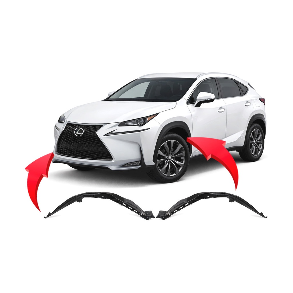 Set of 2 Front Fender Liners for Lexus NX200t 2015-2017 LX1248134 LX1249134