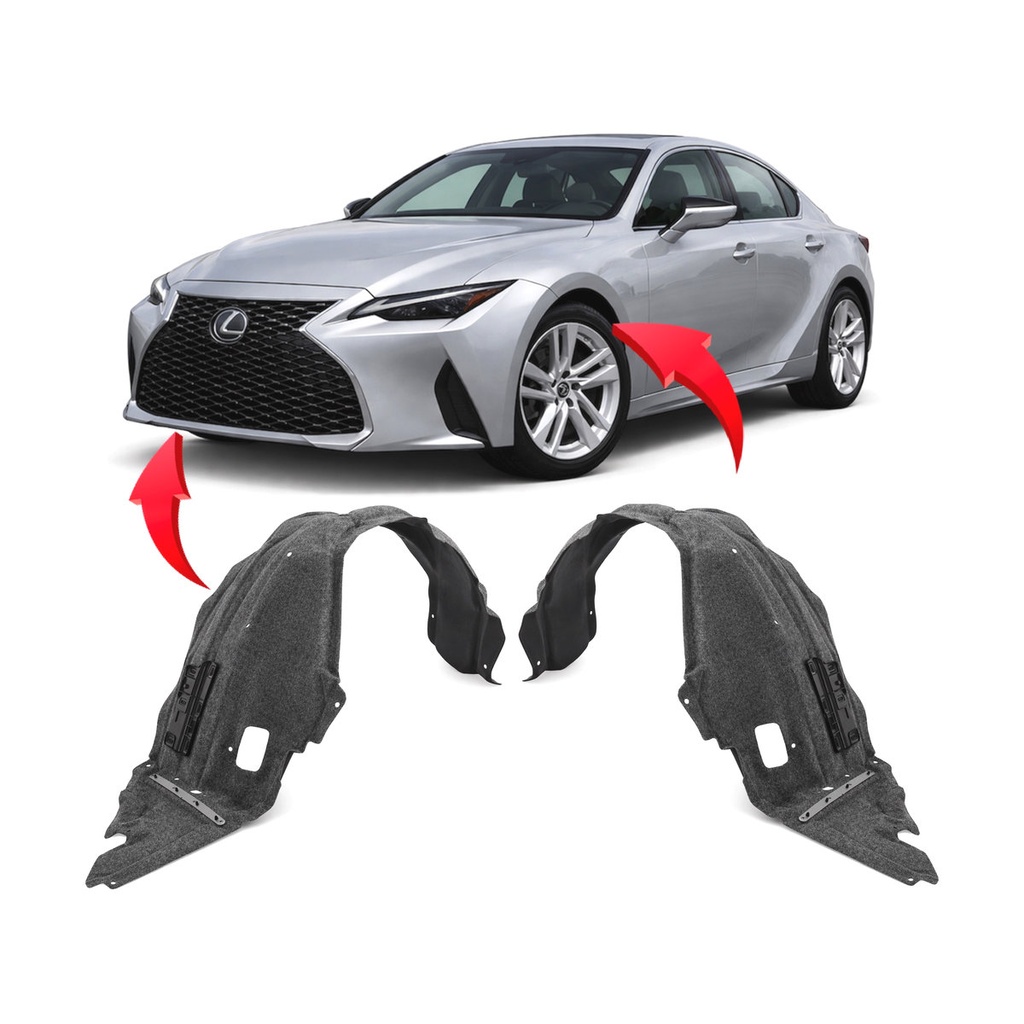 Set of 2 Front Fender Liners for Lexus IS300 2021-2025 LX1248148 LX1249148