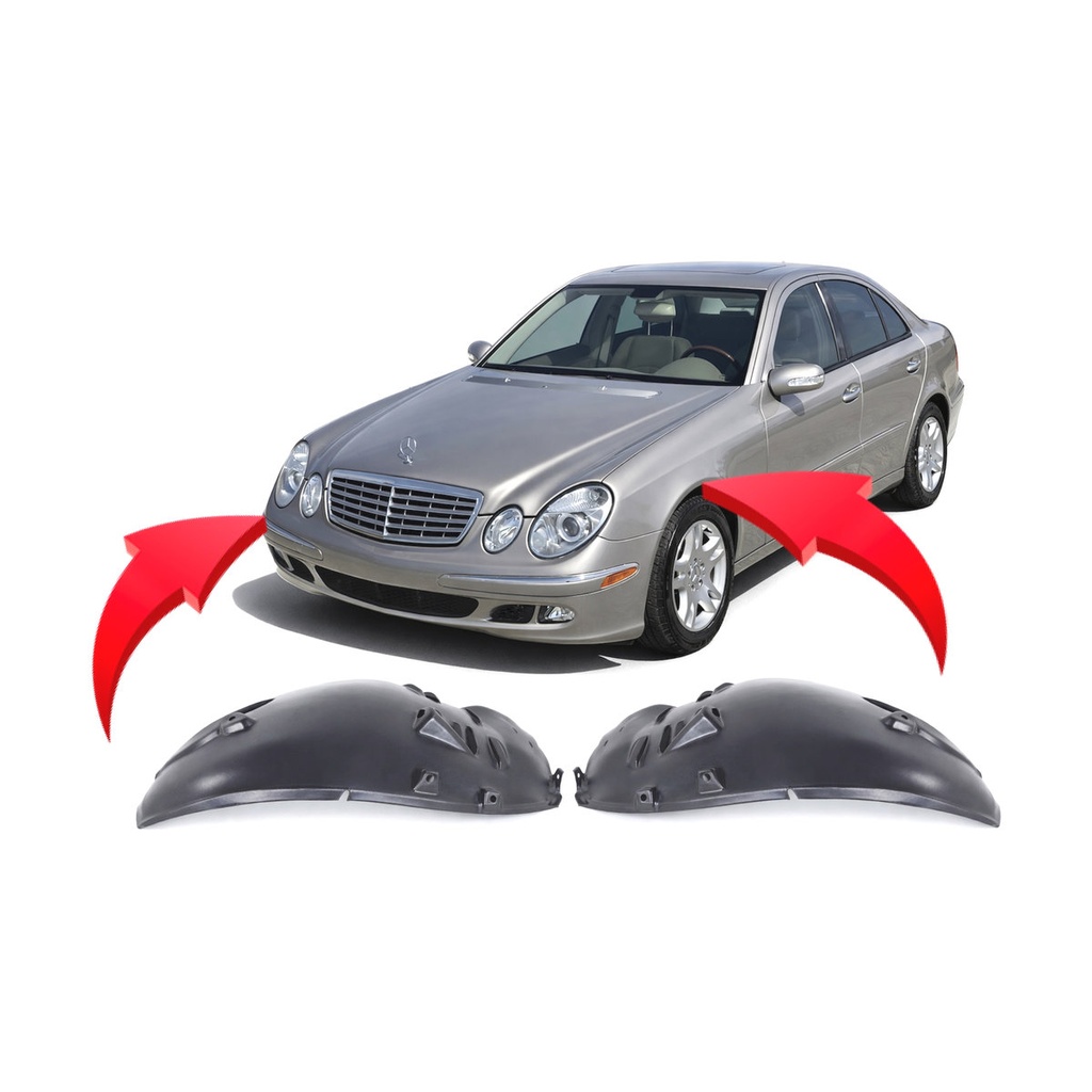 Set of 2 Front Fender Liners for Mercedes-Benz E63 AMG 2003-2009 MB1250100