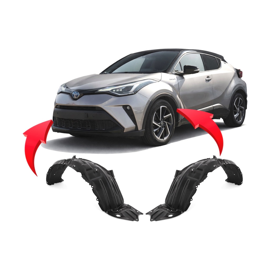 Set of 2 Front Fender Liners for Toyota C-HR 2019-2022 TO1248238 TO1249238