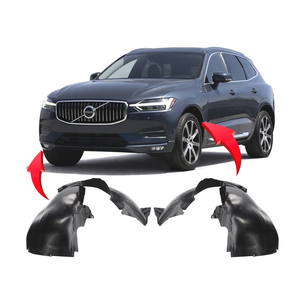 Set of 2 Front Fender Liners for Volvo XC60 2018-2024 VO1248123 VO1249123