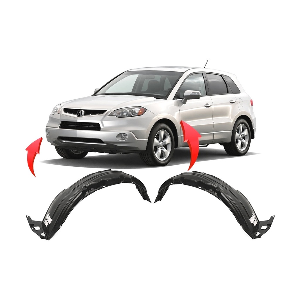 Set of 2 Front Fender Liners for Acura RDX 2007-2012 AC1248122 AC1249122