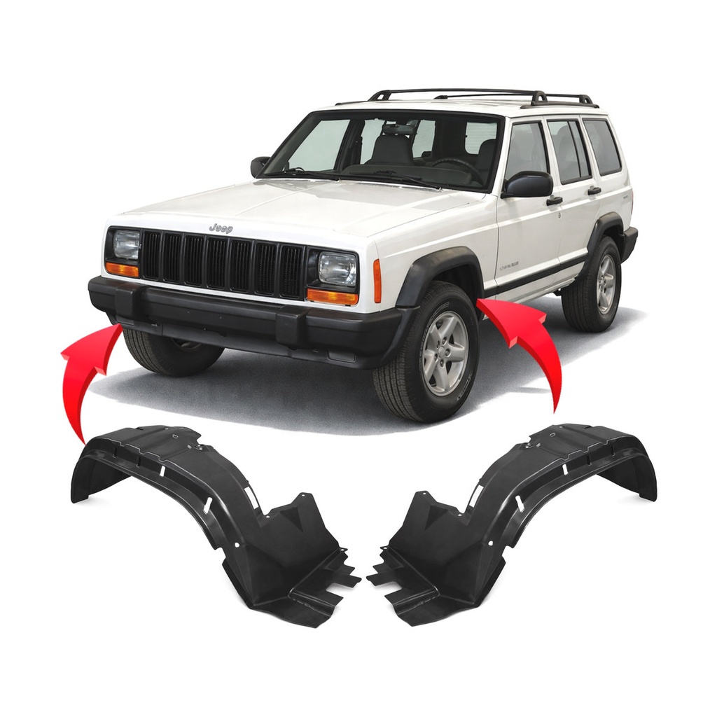 Set of 2 Front Fender Liners for Jeep Cherokee 1997-2001 CH1248105 CH1249105