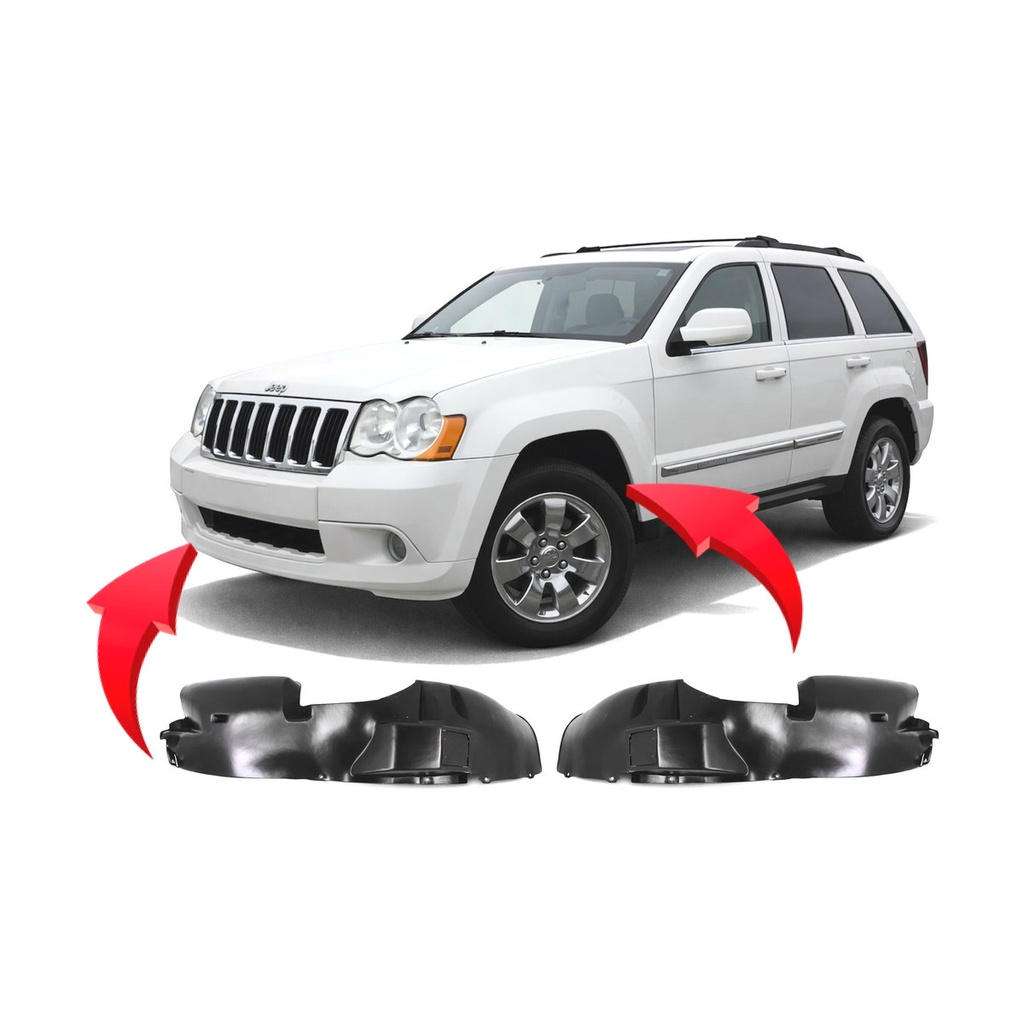 Set of 2 Front Fender Liners for Jeep Grand Cherokee 2008-2010 CH1248139
