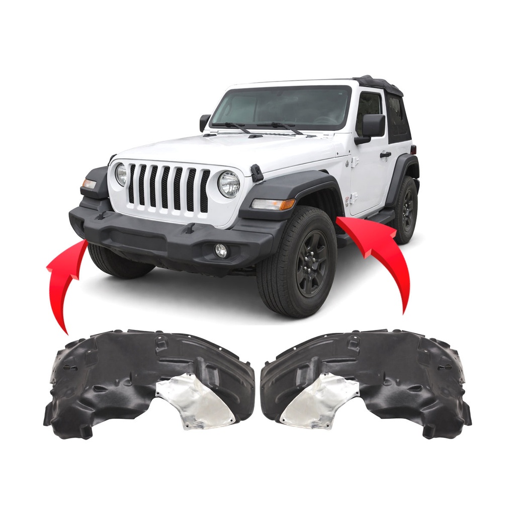Set of 2 Front Fender Liners for Jeep Gladiator 2019-2025 CH1248198 CH1249198