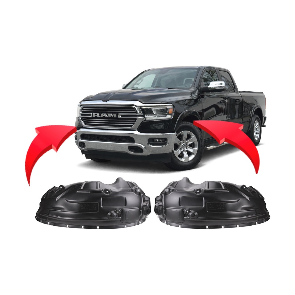 Set of 2 Front Fender Liners for Ram 1500 2019-2024 CH1248203 CH1249203