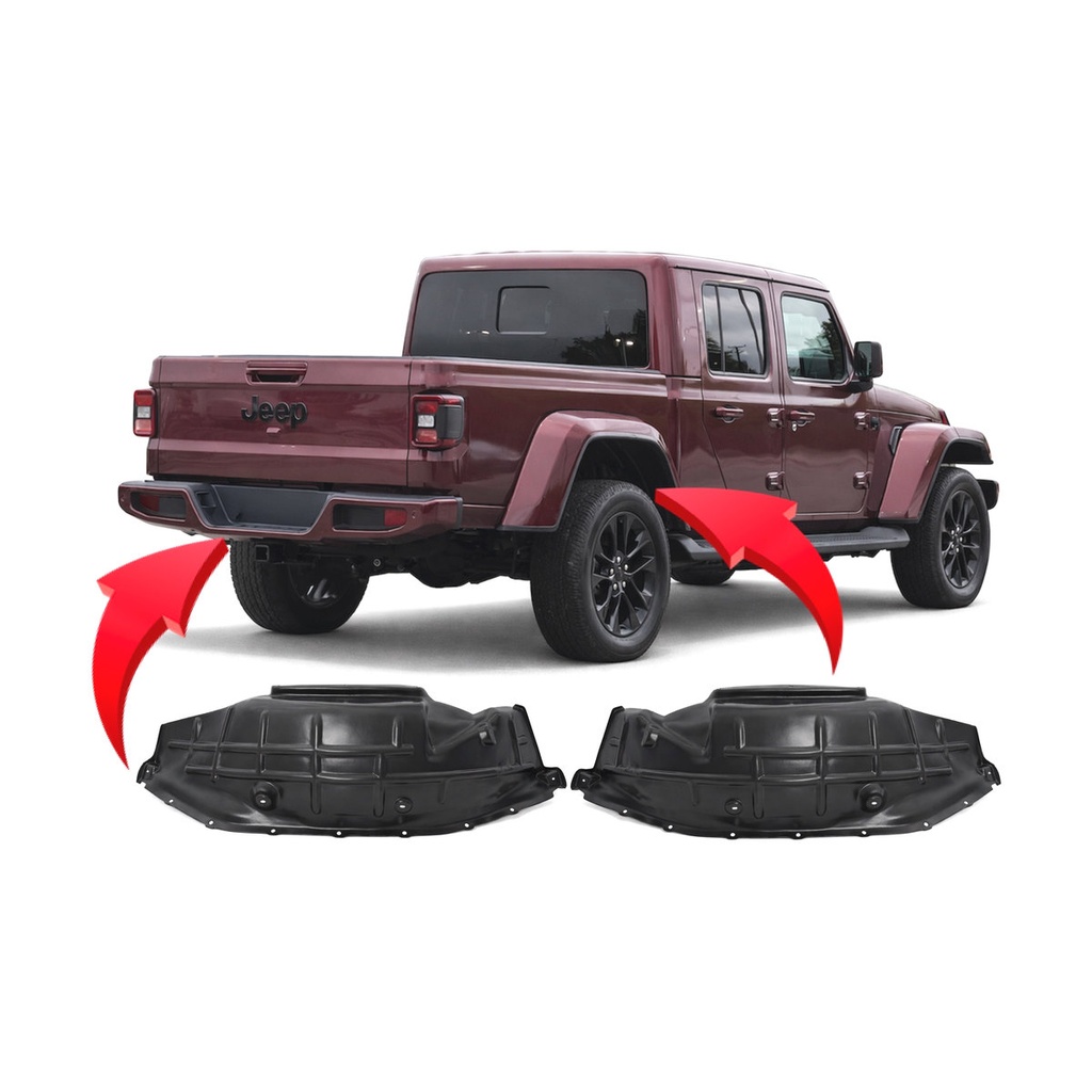 Set of 2 Rear Fender Liners for Jeep Gladiator 2020-2024 CH1762109 CH1763109