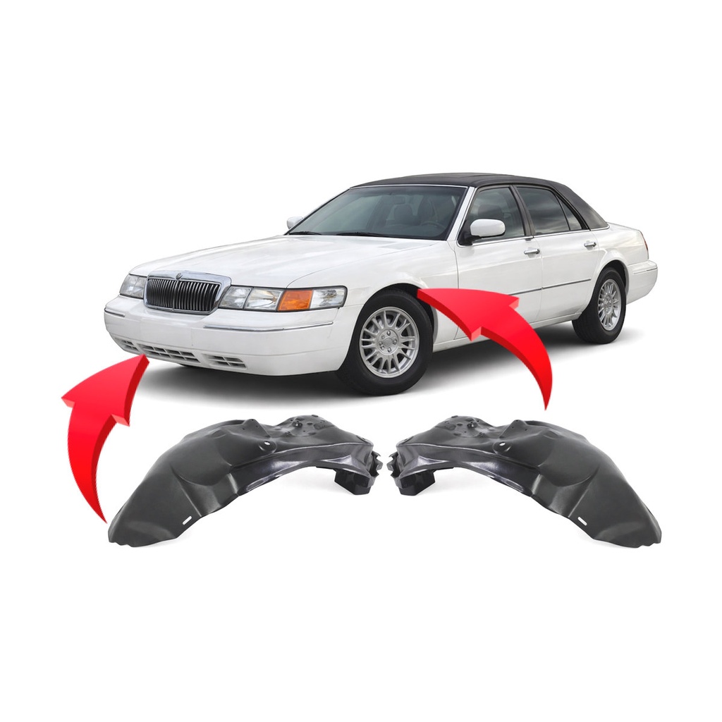 Set of 2 Front Fender Liners for Ford Crown Victoria 1995-2002 FO1246110