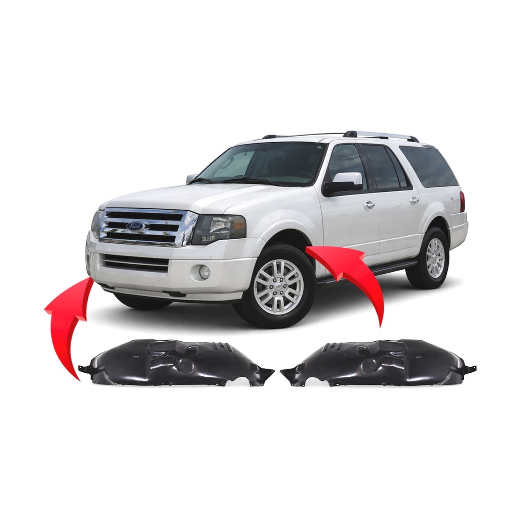 Set of 2 Front Fender Liners for Ford Expedition 2007-2014 FO1248129 FO1249129