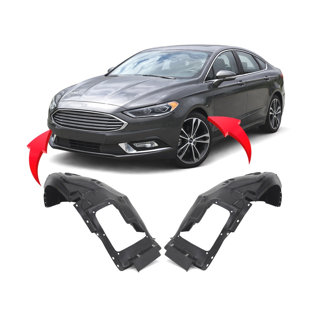 Set of 2 Front Fender Liners for Ford Fusion 2017-2019 FO1248179 FO1249179