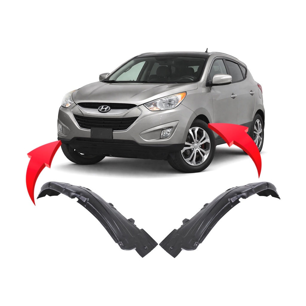 Set of 2 Front Fender Liners for Hyundai Tucson 2010-2013 HY1248121 HY1249121