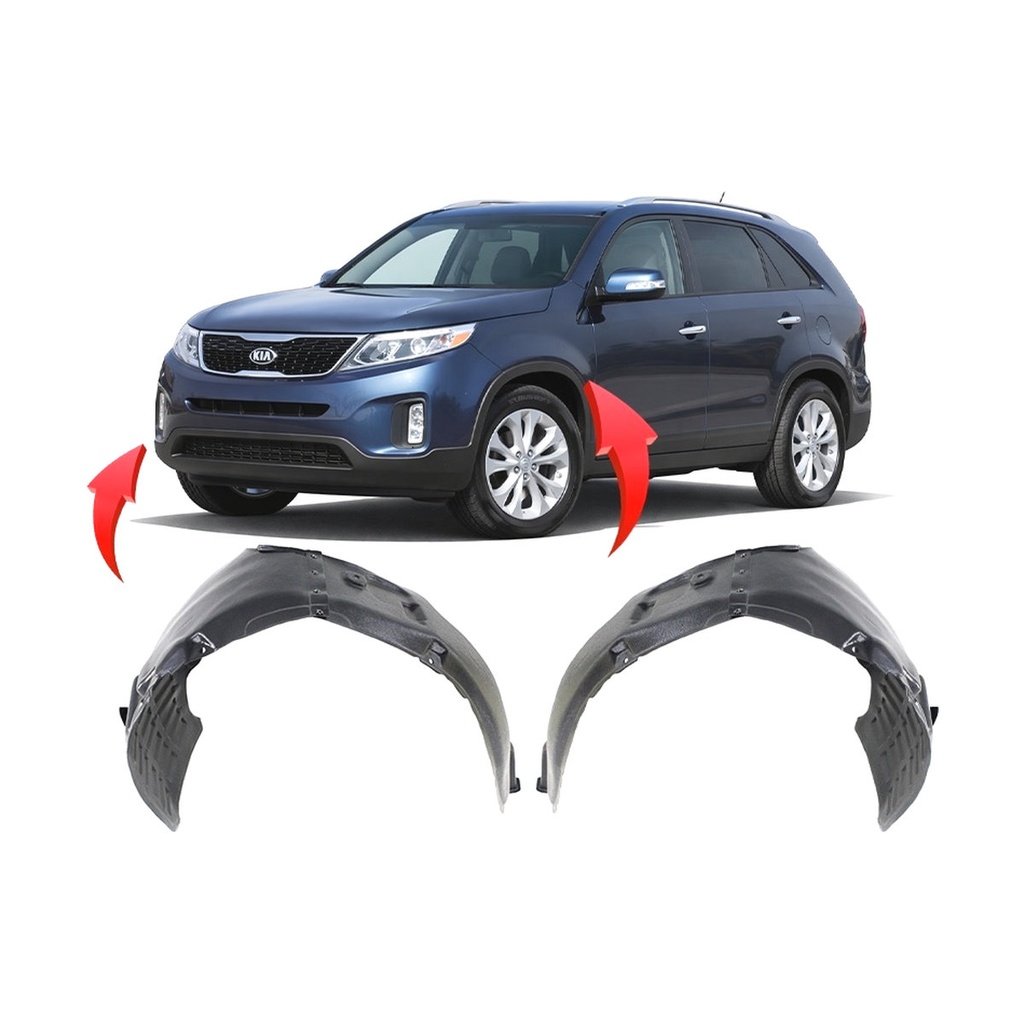 Set of 2 Front Fender Liners for Kia Sorento 2014-2015 KI1248138 KI1249138