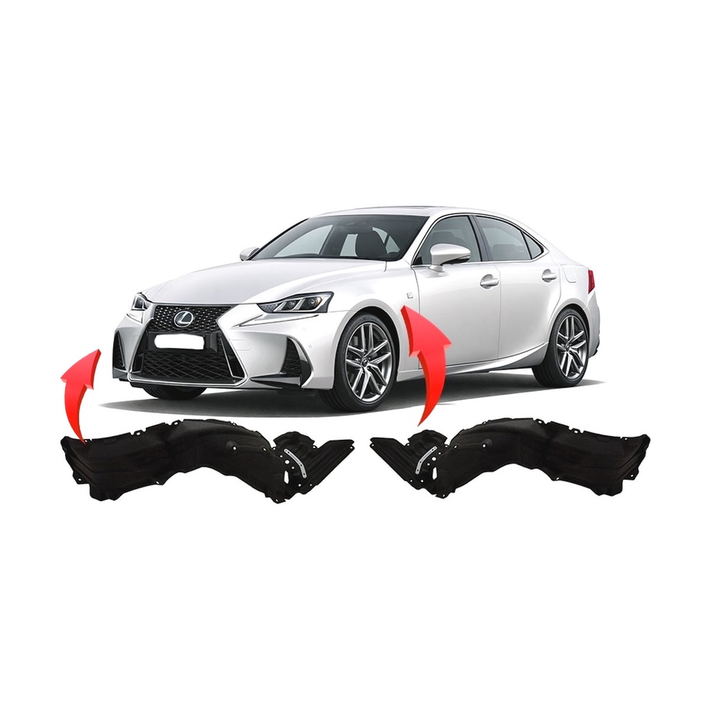 Set of 2 Front Fender Liners for Lexus IS300 2017-2020 LX1248142 LX1249142