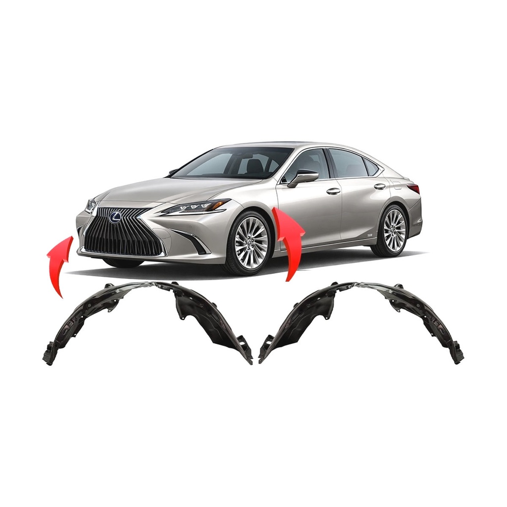 Set of 2 Front Fender Liners for Lexus ES250 2019-2024 LX1248143 LX1249143